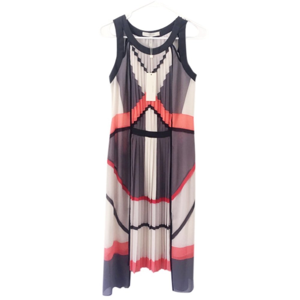 BCBG Runway Dietrich Pleated Silk Dress (New)